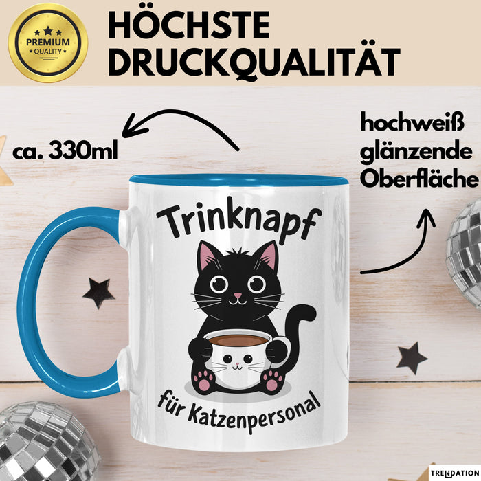 Katzen Tasse Geschenk Trinknapf Fuer Katzenpersonal Geschenkidee Lustig