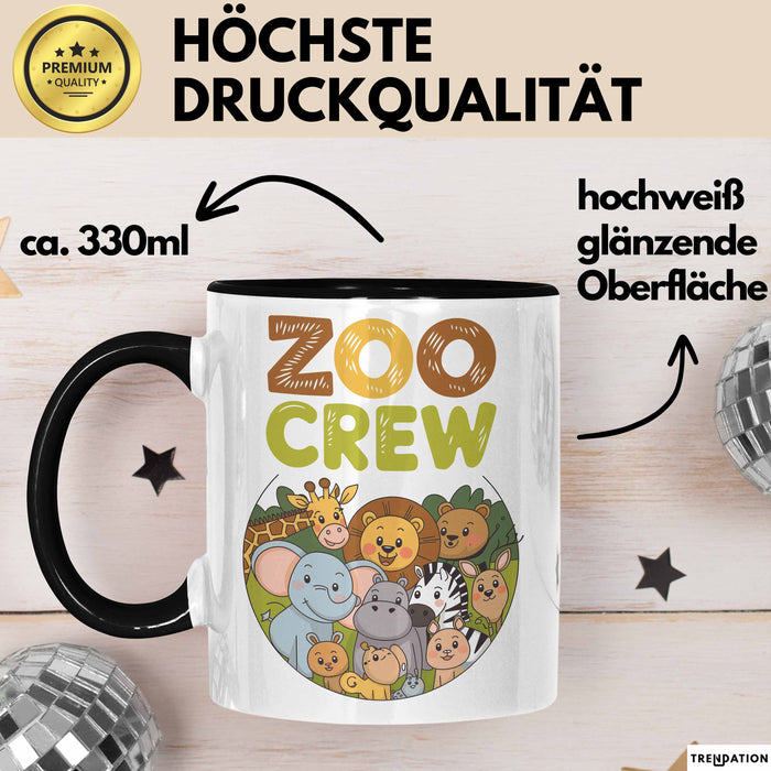Zoo Tiere Liebhaber Tasse Geschenk Lustige Geschenkidee Spruch Zoo Crew Trendation