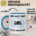 Motorradfahrer Biker Motorradfahren Tasse Geschenk Lustige Geschenkidee Spruch Der Arzt Sagt Es Ist Unheilbar Blau Trendation