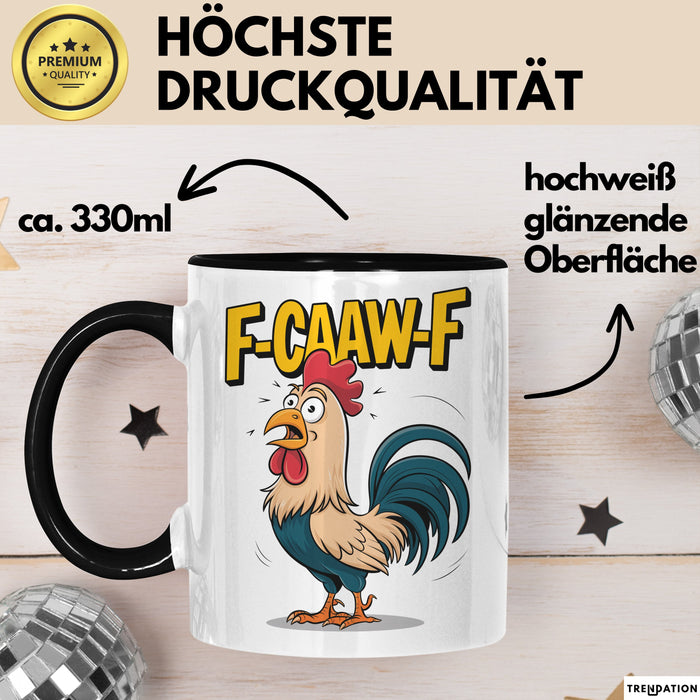 Hahn Tasse Geschenk F-Caaw-F Lustige Geschenkidee Vogel Bauernhof