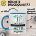 Ärztin Geschenk Tasse So Gut Kann Nur Eine Ärztin Aussehen Geschenkidee Geburtstag Weihnachten Lustig Blau Trendation