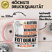 Fotograf Geschenk Tasse Lustiger Spruch Erheben Sie Sich Der Fotograf Betritt den Raum Rosa Trendation