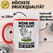 Ziegenbauer Ziegen Tier Tasse Geschenk Lustige Geschenkidee Spruch Wenn Ihr Mich Sucht Ich Bin Bei Den Ziegen Rot Trendation