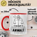 Anwalt Geschenk Tasse So Gut Kann Nur Ein Anwalt Aussehen Geschenkidee Kaffee-Becher Rot Trendation