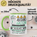 Moderatorin Tasse Geschenk Lustig Abstand Halten Hochleistungs-Moderatorin Mit Drang Zur Perfektion Bei Der Arbeit Grün Trendation