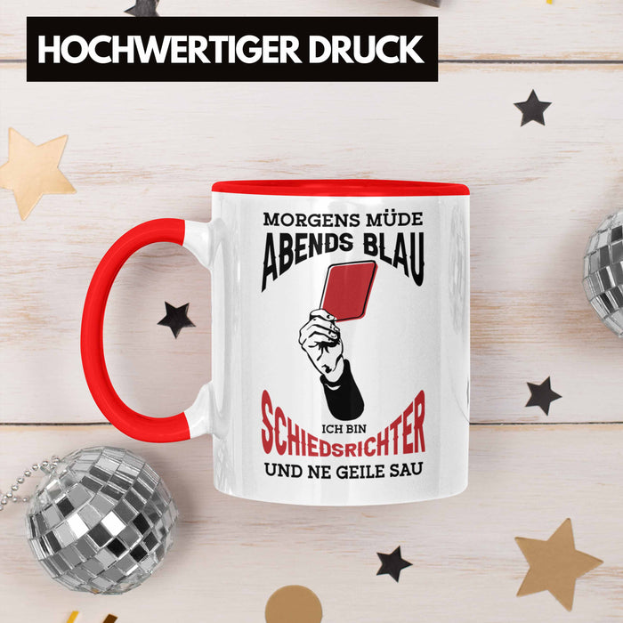 Schiedsrichter Tasse Geschenk für Schiedsrichter mit Spruch Rot Trendation