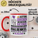 Halbenkel Geschenk Tasse Lustiger Spruch Erheben Sie Sich Der Halbenkel Betritt den Raum Rot Trendation