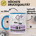 DJ Geschenk Tasse Ich Bin DJ Aber Sag Doch Einfach Superheld Lustige Geschenkdiee für DJ Kaffee-Becher Blau Trendation