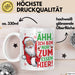 Weihnachtsmann Tasse Geschenk Ähh Ich Bin Nur Zum Essen Hier Weihnachtszeit Geschenkidee Kaffee-Becher Weiß Trendation