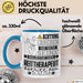 Reittherapeut Geschenk Tasse Lustiger Spruch Erheben Sie Sich Der Reittherapeut Betritt den Raum Blau Trendation