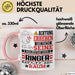 Ringer Geschenk Tasse Lustiger Spruch Erheben Sie Sich Der Ringer Betritt den Raum Rosa Trendation