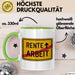 Rentner Tasse Geschenk Rente Arbeit Ruhestand Grün Trendation