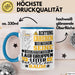 Laufgruppenleiter Geschenk Tasse Lustiger Spruch Erheben Sie Sich Der Laufgruppenleiter Betritt den Raum Blau Trendation