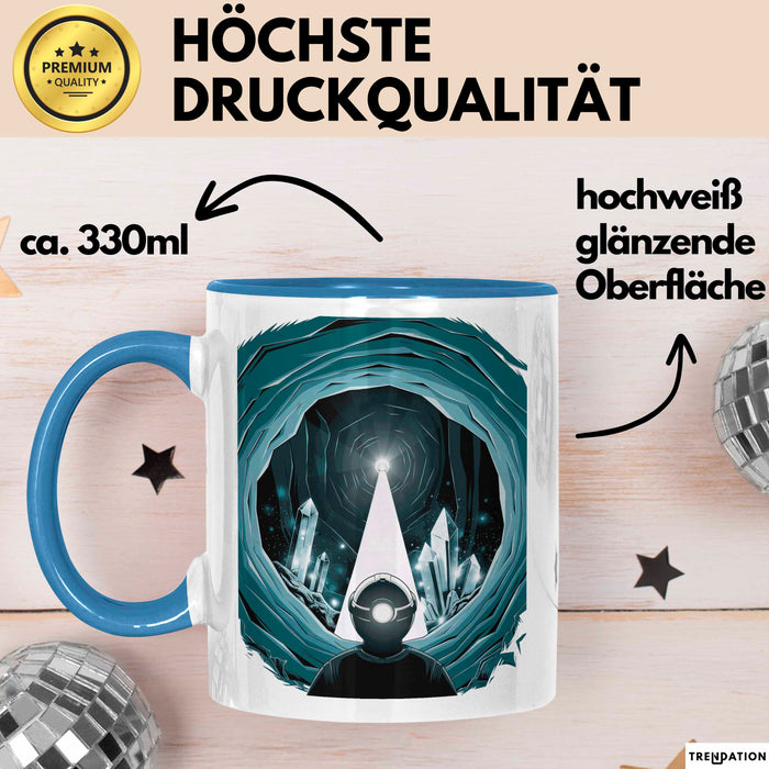 Höhlenforscher Tasse Geschenk Lustige Geschenkidee Spruch Für Höhlen Entdecker Blau Trendation