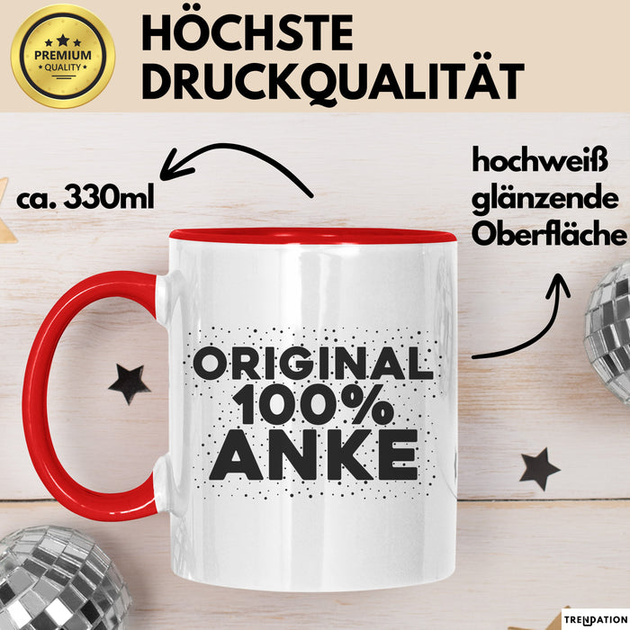 Anke Tasse Original 100% Anke Geschenk Rot Trendation