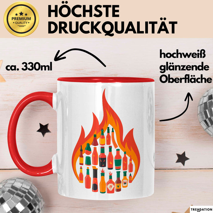 Soßen Enthusiast Tasse Geschenkidee für Geschmacks Fan Rot Trendation