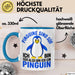 Sarkastischer Pinguin Tasse Geschenk Lustige Geschenkidee Spruch Pinguine Sind Süß. Ich Bin Süß, Also Bin Ich Ein Pinguin Blau Trendation