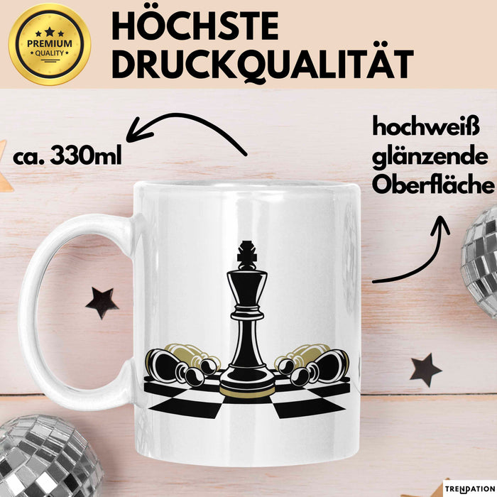 Schachspieler Tasse Geschenkidee Strategie Meister Lustiger Geschenkidee Lustig Weiß Trendation