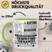 Tierphysiotherapeut Geschenk Tasse Lustiger Spruch Erheben Sie Sich Der Tierphysiotherapeut Betritt den Raum Grün Trendation