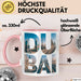 Dubai VAE Tasse Geschenk Lustige Geschenkidee Spruch Rosa Trendation