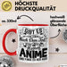 Anime Geschenk Tasse Lustiger Spruch Gibt Es Leben Nach Dem Tod Anime-Liebhaberin Geschenkidee Rot Trendation