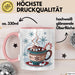 Winterzeit Tasse Geschenkidee für Schneeliebhaber Rosa Trendation