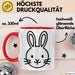 Kaninchen Hase Tierliebhaber Tasse Geschenk Lustige Geschenkidee Spruch Rot Trendation
