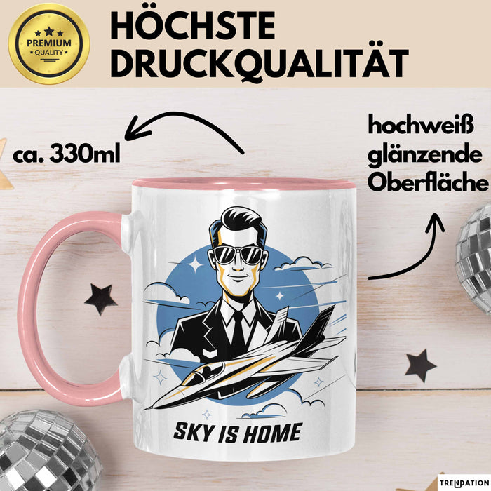 Pilot Tasse Geschenk Lustige Geschenkidee Spruch Für Luftfahrt Liebhaber Rosa Trendation