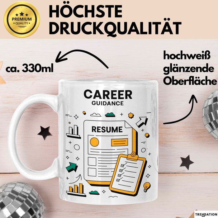 Karriere Berater Tasse Geschenk Lustige Geschenkidee Spruch Für Berufsweg Begleiter Weiß Trendation