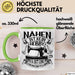 Nähen Geschenk Tasse Geschenkidee Frauen Nähen Ist Kein Hobby Es Ist Eine Lebenseinstellung Grün Trendation
