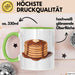 Pfannkuchen Süchtiger Tasse Geschenkidee für Morgen Stapel Grün Trendation