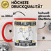 Fußballspieler Tasse Geschenk für Fußballspieler Der Mann Der Alles Kann Geschenkidee zum Geburtstag Rot Trendation