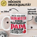 Lustige Tasse Geschenk Saunameister Papa Humorvoller Spruch Weiß Trendation