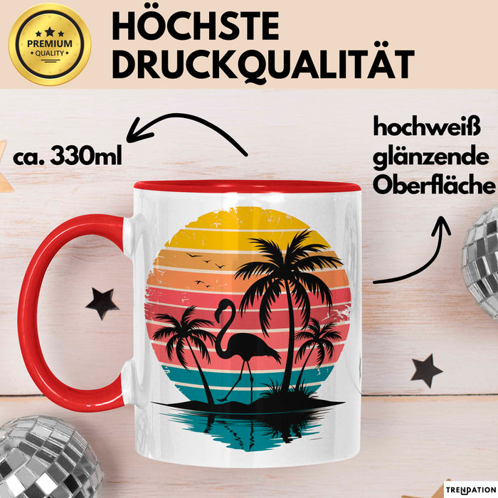 Flamingo Tier Tasse Geschenk Lustige Geschenkidee Spruch Rot Trendation