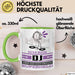 DJ Geschenk Tasse Ich Bin DJ Aber Sag Doch Einfach Superheld Lustige Geschenkdiee für DJ Kaffee-Becher Grün Trendation