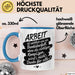 Büro Arbeit Kollege Tasse Geschenk Lustige Geschenkidee Spruch Arbeit Ist Wirklich Wie Ein Banküberfall Blau Trendation