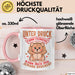Sarkastischer Teddybär Tasse Geschenk Lustige Geschenkidee Unter Druck Arbeite Ich Am Besten Rosa Trendation