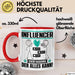 Influencer Tasse Geschenk für Influencer Der Mann Der Alles Kann Geschenkidee zum Geburtstag Rot Trendation