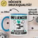 Influencer Tasse Geschenk für Influencer Der Mann Der Alles Kann Geschenkidee zum Geburtstag Blau Trendation