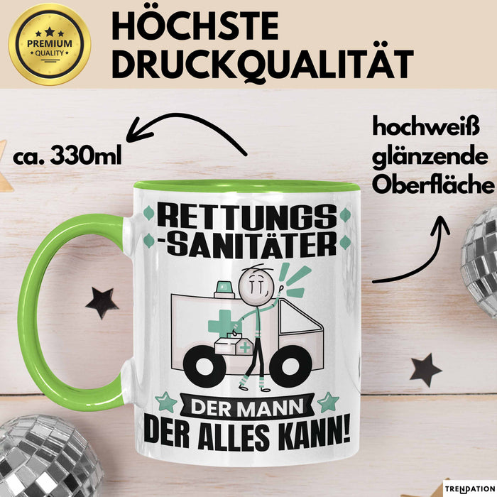 Rettungssanitäter Tasse Geschenk für Rettungssanitäter Der Mann Der Alles Kann Geschenkidee zum Geburtstag Grün Trendation