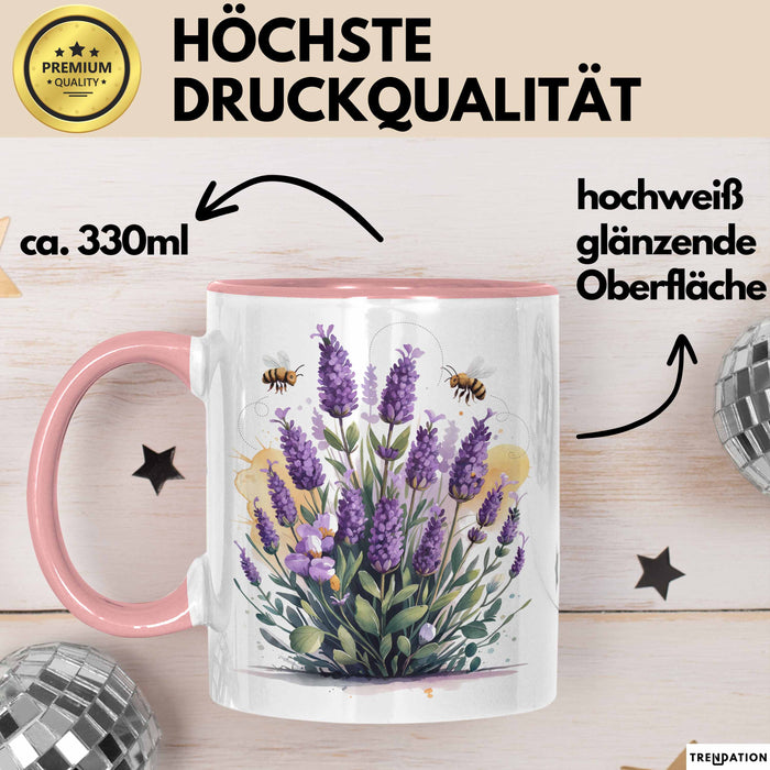 Gärtner Tasse Geschenkidee für Pflanzenliebhaber Spruch Rosa Trendation
