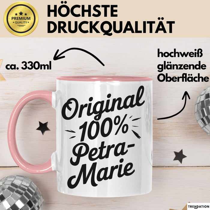 Petra-Marie Tasse Geschenk Original 100% Petra-Marie Geschenkidee Geburtstag Rosa Trendation