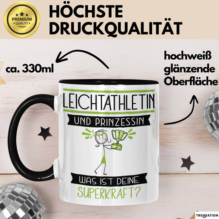 Leichtathletin Und Prinzessin Tasse Geschenk Für Eine Leichtathletin Geburtstag Was Ist Deine Superkraft Trendation
