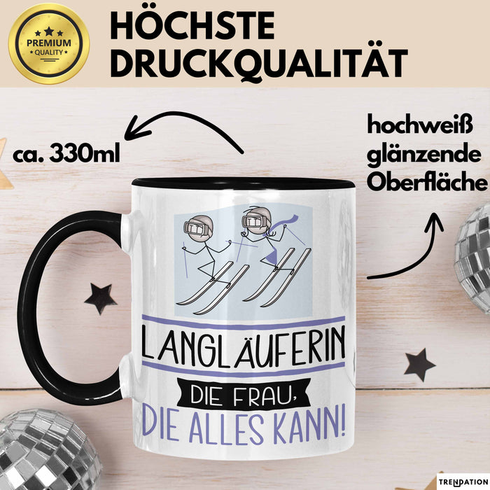 Langläuferin Geschenk Tasse Becher Die Frau Die Allen Kann Geschenkidee für eine Langläuferin Lustig Trendation