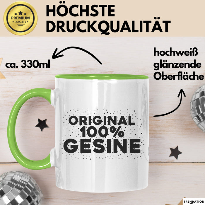 Gesine Tasse Original 100% Gesine Geschenk Grün Trendation