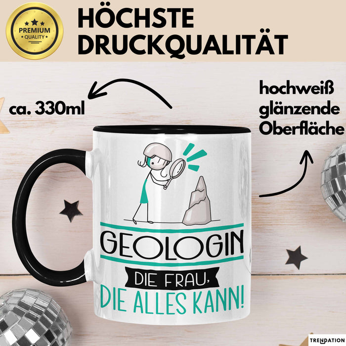 Geologin Geschenk Tasse Becher Die Frau Die Allen Kann Geschenkidee für eine Geologin Lustig Trendation