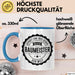 Bauarbeiter Tasse Geschenk 100% Bester Bauleiter Handwerker Geschenkidee Lustig Blau Trendation