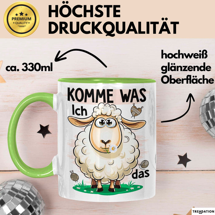 Sarkastisches Schaf Tasse Geschenkidee Sheep That Tierhumor Grün Trendation