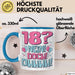 18er Geburtstag Geschenk Männer Frauen 18 Nein Doch Ohhhh Lustiger Spruch Geschenkidee Kaffee-Becher Blau Trendation
