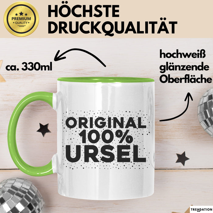 Ursel Tasse Original 100% Ursel Geschenk Grün Trendation